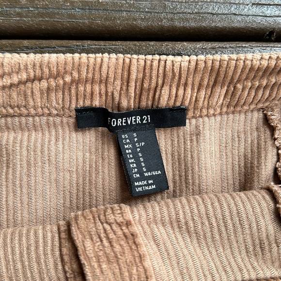 Forever 21 Tan Corduroy Preppy Skirt Women’s Small Fall  Academia Y2K 90… - Picture 4 of 5